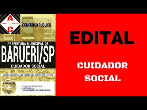 Edital Concurso Prefeitura de Barueri-SP 2018 - Cuidador Social