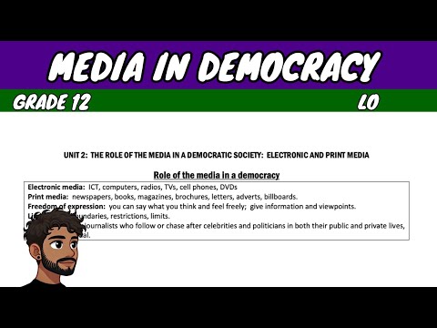 Media in Democracy  | Grade 12 LO