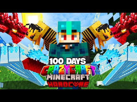 I Survived 100 Days in CRAZY CRAFT in Minecraft Hardcore!
