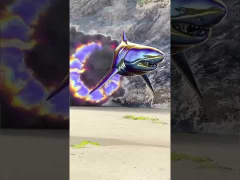 Trippy shark visuals #shorts #digitalart #art #trippy #animation #shark #crazy