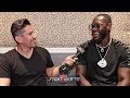 DEONTAY WILDER ""51-0! IM NOT HERE TO TIE WITH HIM (MAYWEATHER) HERE TO BE  THE BEST THATS DONE IT!"
