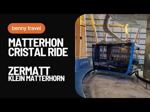 Zermatt Gondola Matterhorn Crystal Ride On Klein Matterhorn from Trockener Steg.Swiss Alps