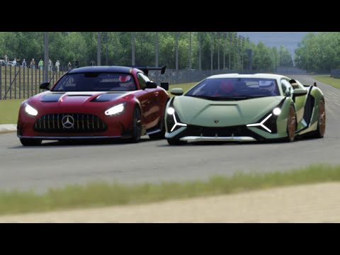 Mercedes-Benz AMG GT Black Series vs Lamborghini Sian at Monza Full Course