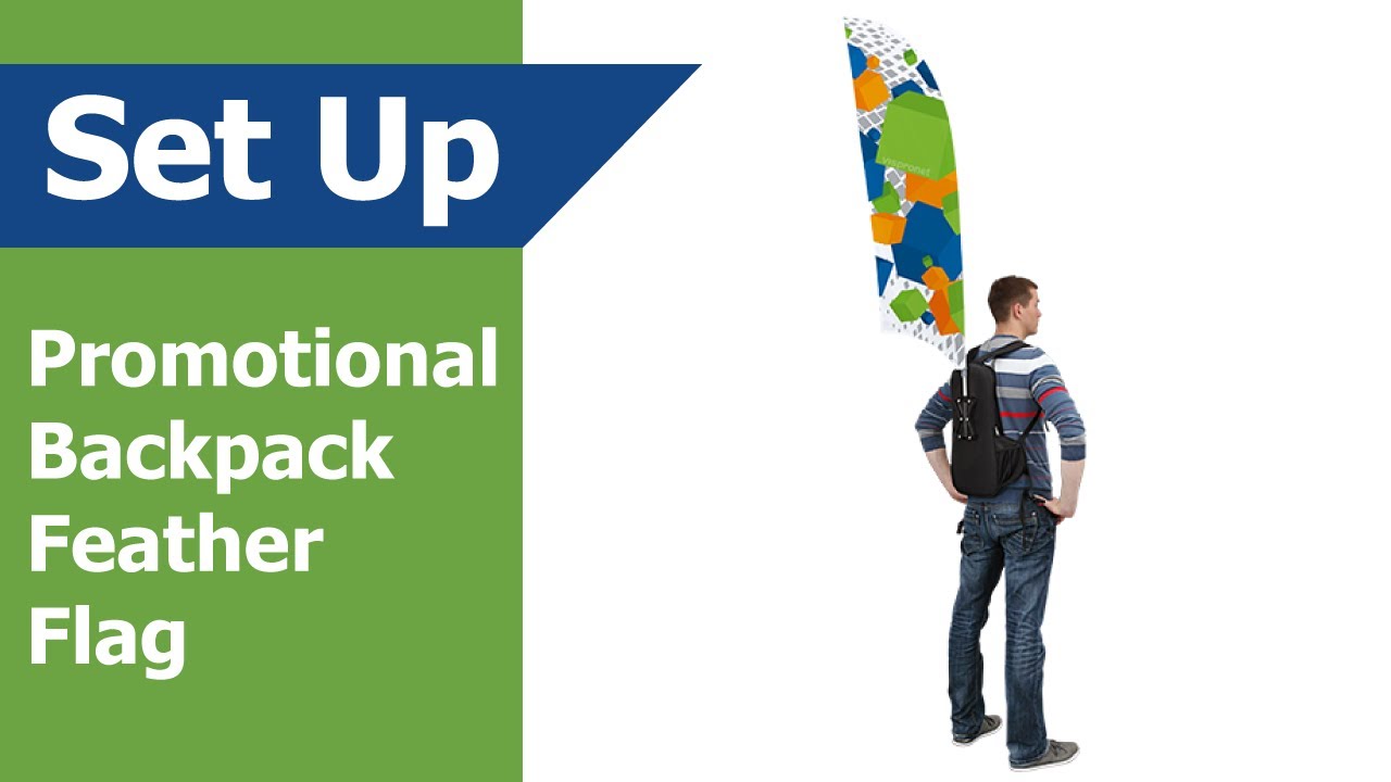 Promotional Backpack Feather Flag: How to Setup - (Vispronet)