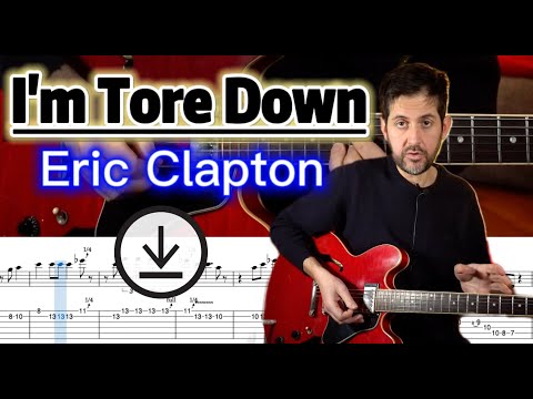 Eric Clapton I'm tore down Guitar lesson for beginners