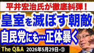 【皇室を滅ぼす朝敵】自民党内リベラル派が…／皇族数減少への対応策で保守vsリベラルの議論紛糾／平井宏治氏が徹底解説　③【The Q&A】5/29
