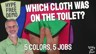 One Cloth Per Job - Color-Coded Microfiber Cleaning Set