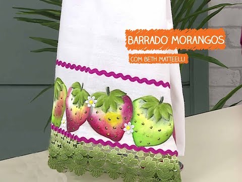 Pano de Copa Barrado com Morangos com Beth Matteelli | Vitrine do Artesanato na TV - Rede Família