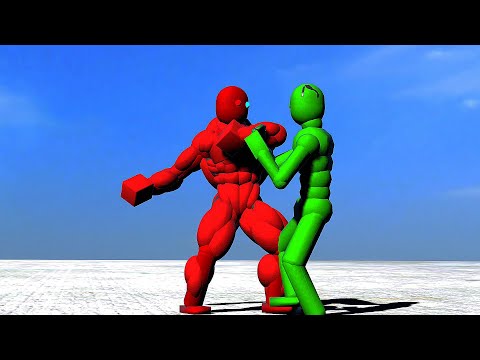 Super Powerful NPC VS Colourful AI Team- Active Ragdoll Physics