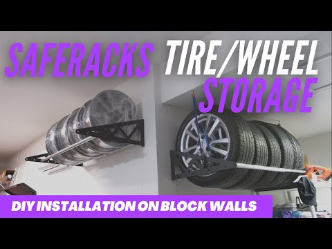 SafeRacks Tire Storage Rack Installation on CMU Block...