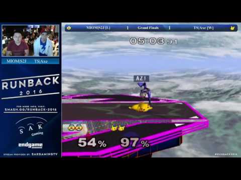 Runback 2016 Melee Singles Pro Grand Finals - MIOM|S2J (Captain Falcon/Sheik) vs TS|Axe (Pikachu)