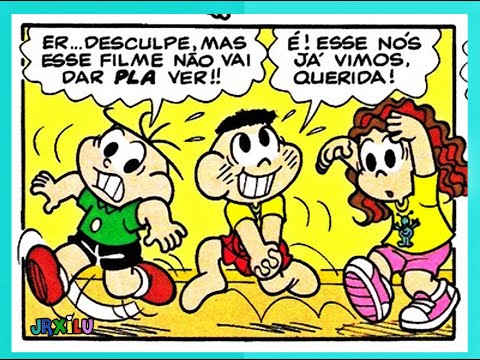 A turma em Quem tem medo de filmes de terror? - Quadrinhos Turma da Mônica