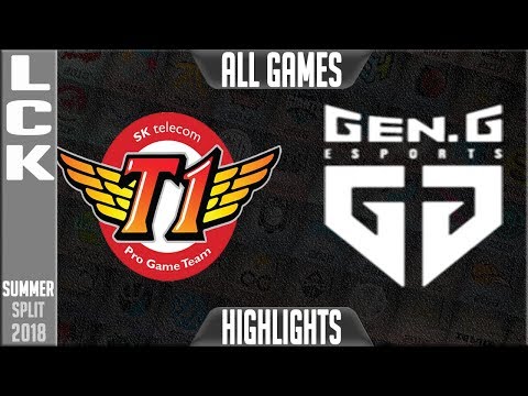 SKT vs GEN Highlights ALL GAMES | LCK Summer 2018 Week 6 Day 6 | SK Telecom T1 vs Gen.G