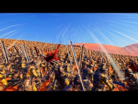 35K Dwarf's Defense Formation vs 60K ORC ARMY - Epic Fantasy Battle Simulator EFBS