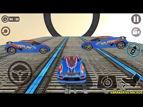 Impossible Car Tracks 3D - Blue Car Driving Stunts Levels 11 to 14 Completed - Android Gameplay