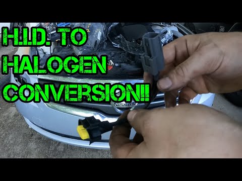 07-12 Nissan Altima H.I.D to Halogen Headlight Conversion!!!