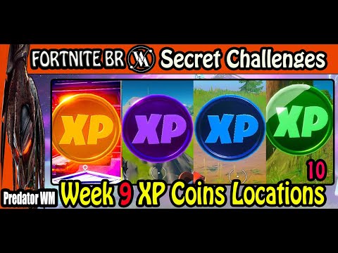 ALL XP Coins Locations Week 9 Season 4 Chapter Fortnite BR