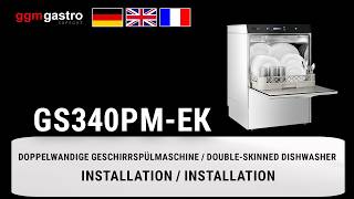 Double-skinned Undercounter Commercial Dishwasher - 500mm Basket - Digital Controls - 3.9kW - with Integrated Water Softener - with Drain, Rinse Aid & Detergent Pumps