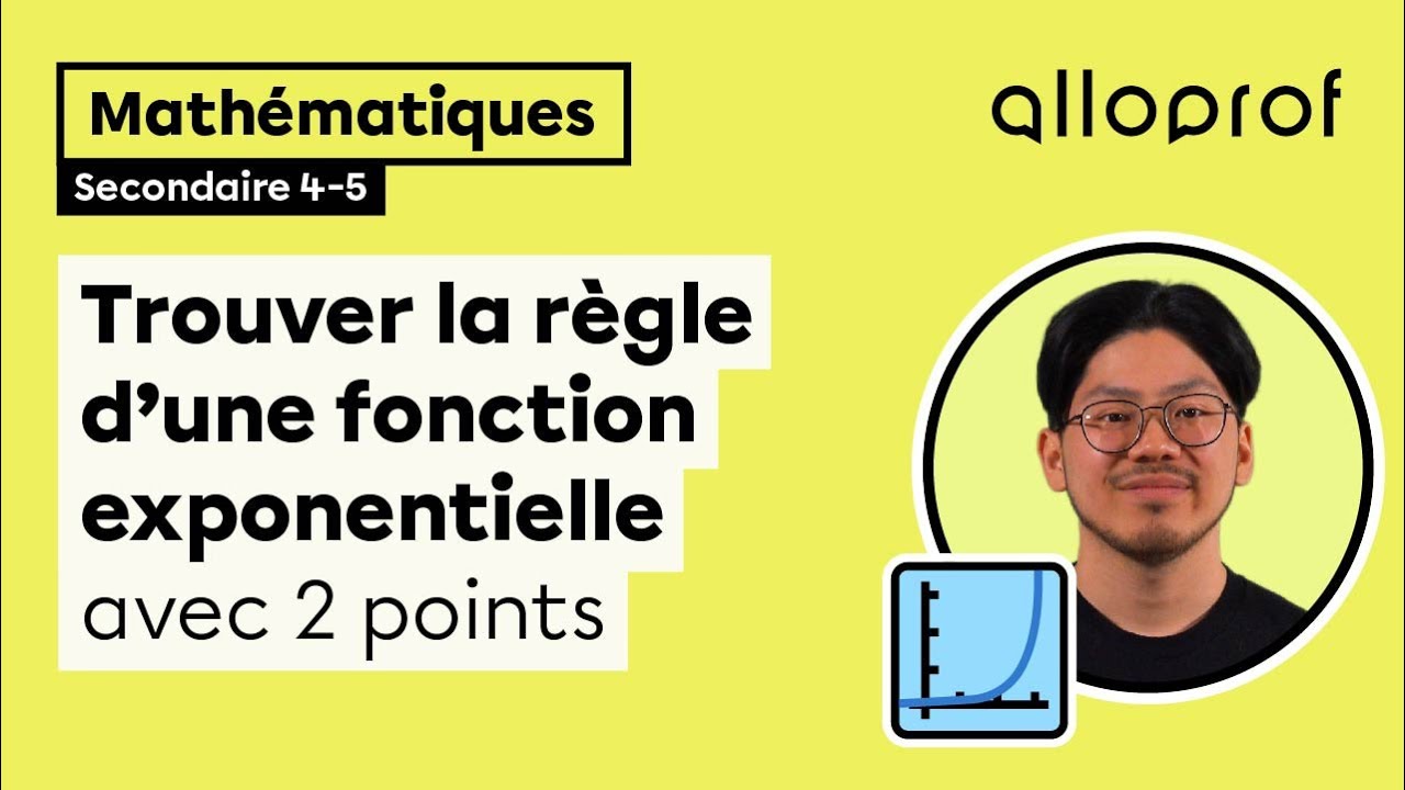 Trouver la règle d'une fonction exponentielle avec 2 points