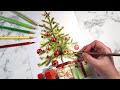 The EASY Way To Draw Christmas Trees With Colour Pencils - Polychromos Tutorial