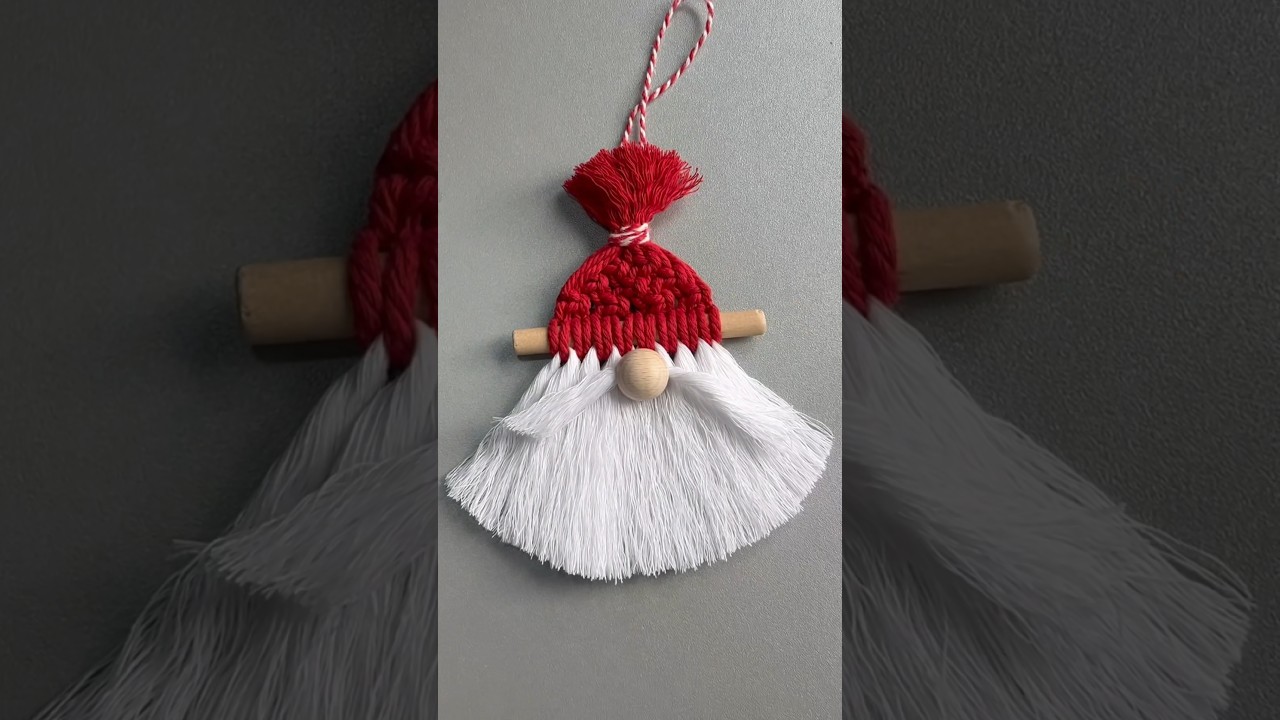 Macrame Christmas Gnome Tutorial on a channel 🎄❄️☃️ #macrame #diy #christmascrafts #diycrafts