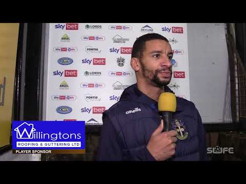 POST MATCH Craig Eastmond Sutton United 2 AFC Wimbledon 1 01/01/23 EFL2