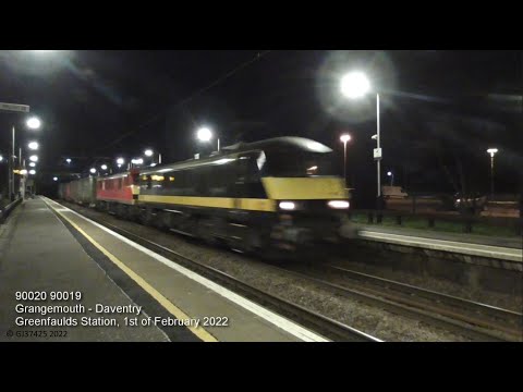 Electric Hauled Freight now out of Grangemouth | 90020 & 90019 at Greenfaulds: 01/02/22