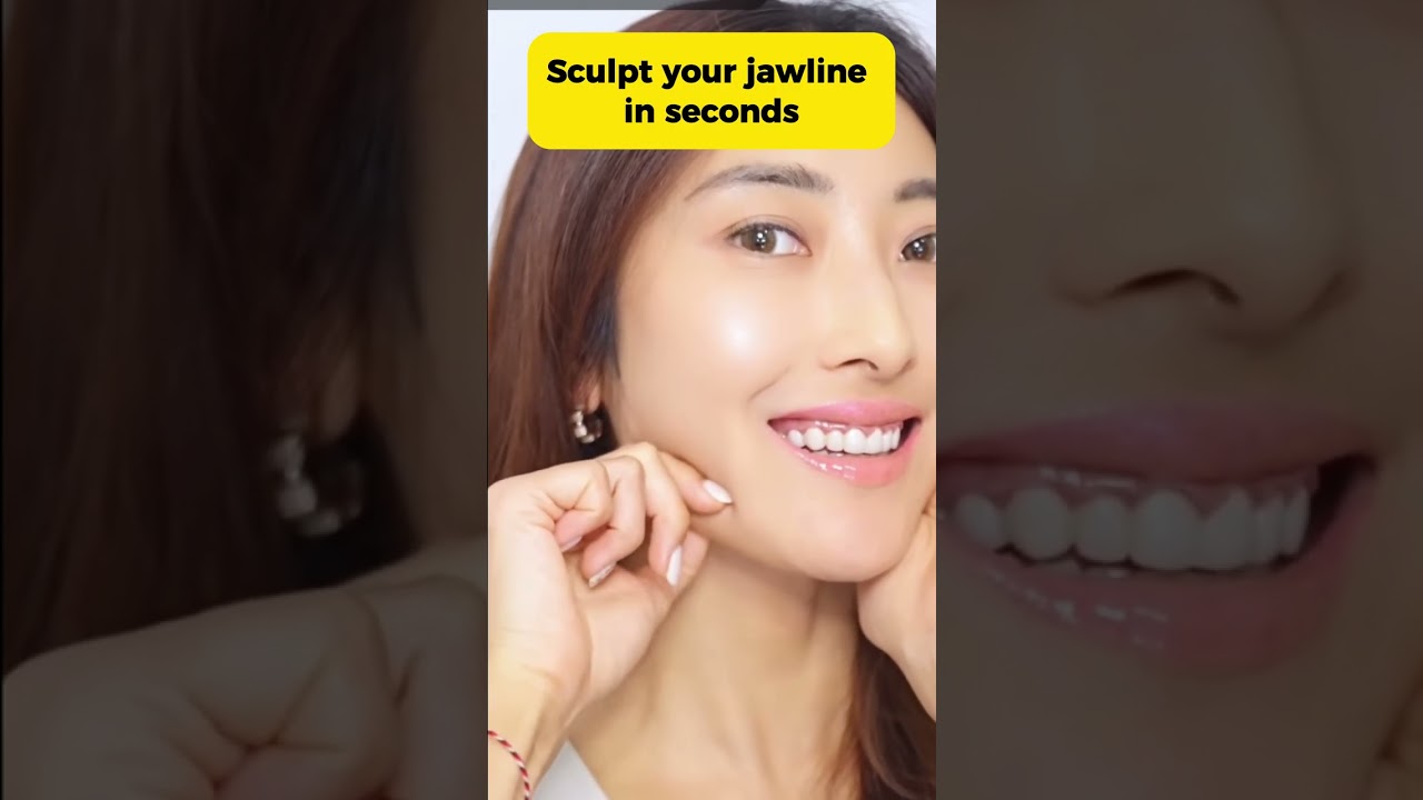 Face Lifting Technique for Defined Jawline & Lifted Cheeks #shorts #antiaging