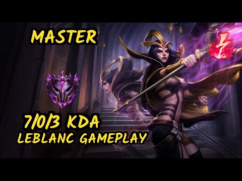 Milica (LEBLANC) vs YASUO - 7/0/3 KDA MID GAMEPLAY - EUW Ranked MASTER