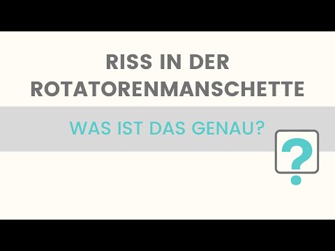 Riss in der Rotatorenmanschette - Was ist das genau??