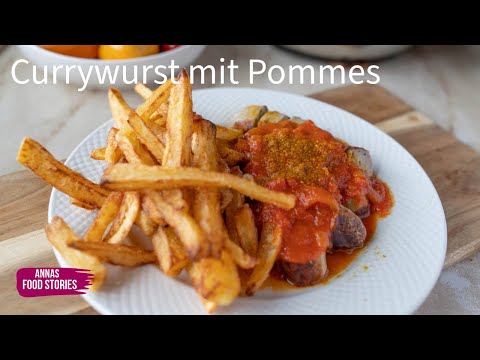 Currywurst mit Pommes  - mit leckerer Currysauce mein Rezept - einfach selber machen