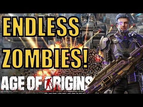 INSANE TOWER DEFENSE! Infinite Zombies Gameplay! Age of Origins Strategy MMO!