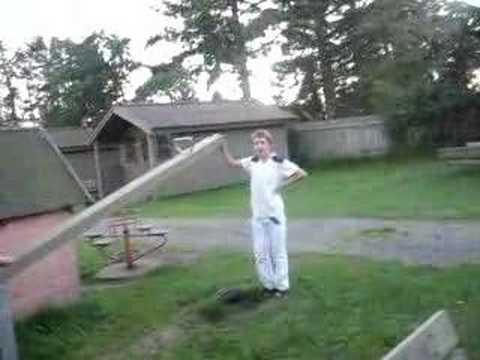 ????? Faldt ned fra en vippe?