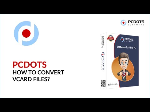 PCDOTS vCard Converter video tutorial, click to play