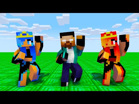 MONSTER SCHOOL | K/DA - POP STARS HEROBRINE, FIRE AND ICE PRINCESS | MINECRAFT ANIMATION
