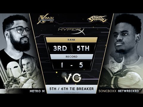 XCS FGC Finals SFV - SB | geTwreCked (Ed) Vs.  MetroM (Vega) Street Fighter V 5th/6th Tiebreaker