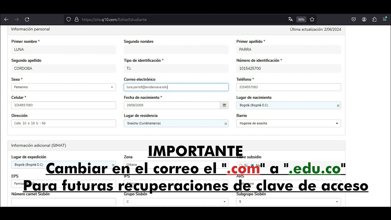 Miniatura: Actualización de Datos en Q10