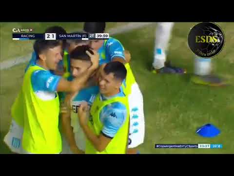  22/2/2023, Racing  3 San Martin de Formosa 1 con goles de Opazo, G.Rojas y  Guerrero