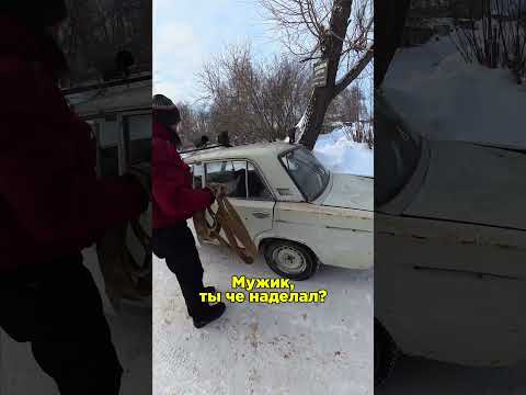 Уборка снега «по вызову»: ВАЗ-2106 с ковшом!