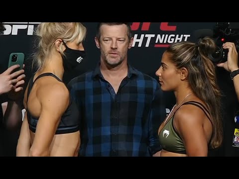 Manon Fiorot vs. Tabatha Ricci - Weigh-in Face-Off - (UFC Fight Night: Rozenstruik vs. Sakai)