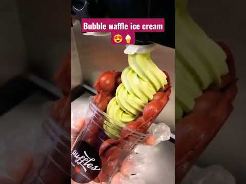 Bubble Waffle Ice Cream Cone 😍🍦 | #shorts #waffle #icecream #streetfood #foodies #vishantvlogs