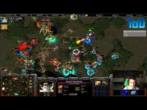 Warcraft III #290 - ToD & Grubby 2v2 vs Human&NightElf (Lost Temple)