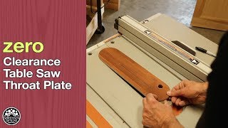 Zero Clearance Throat Plate for Ridgid Table Saws