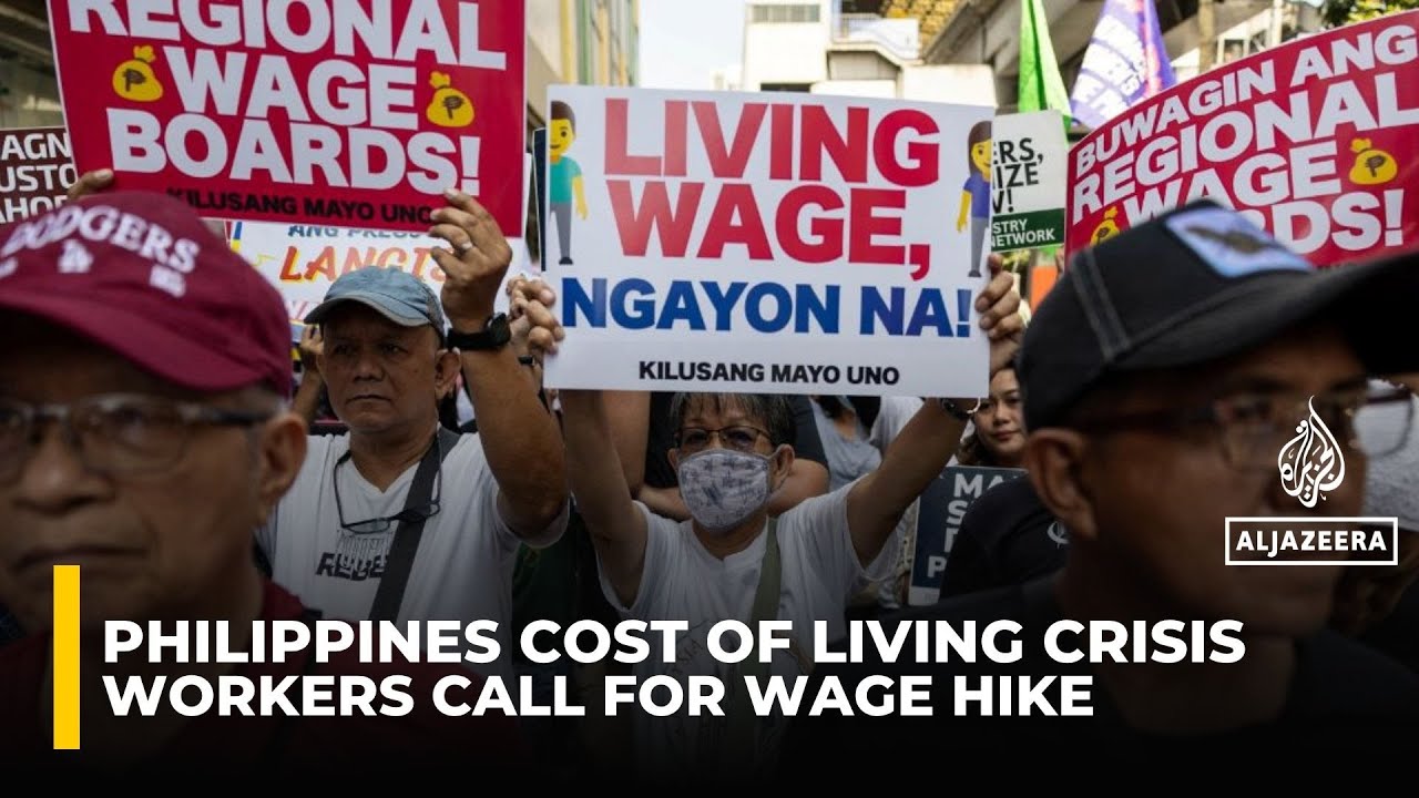 Philippine workers march for wage hike amid energy emergency and soaring oil prices