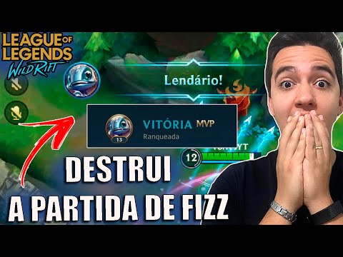 DESTRUI A PARTIDA EM 13 MINUTOS COM FIZZ NO WILD RIFT (Ranked MD3 Platina) - LoL Mobile