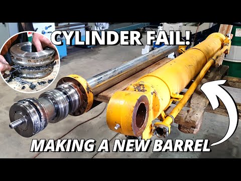 Repair FAILED Hydraulic Cylinder | Part 1 | Making a New Barrel