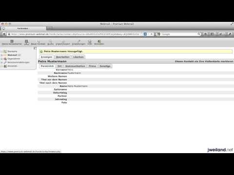 Webmailer Teil 3: Das Adressbuch