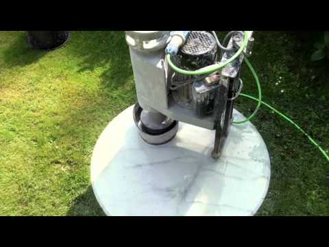 Marmortisch schleifen und polieren