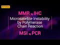 MMR by IHC vs MSI by PCR