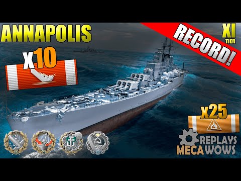Annapolis 10 Kills & 384k Damage | World of Warships Gameplay 4k
